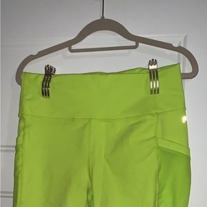 Fabletics neon biker shorts, size L in like new condition
